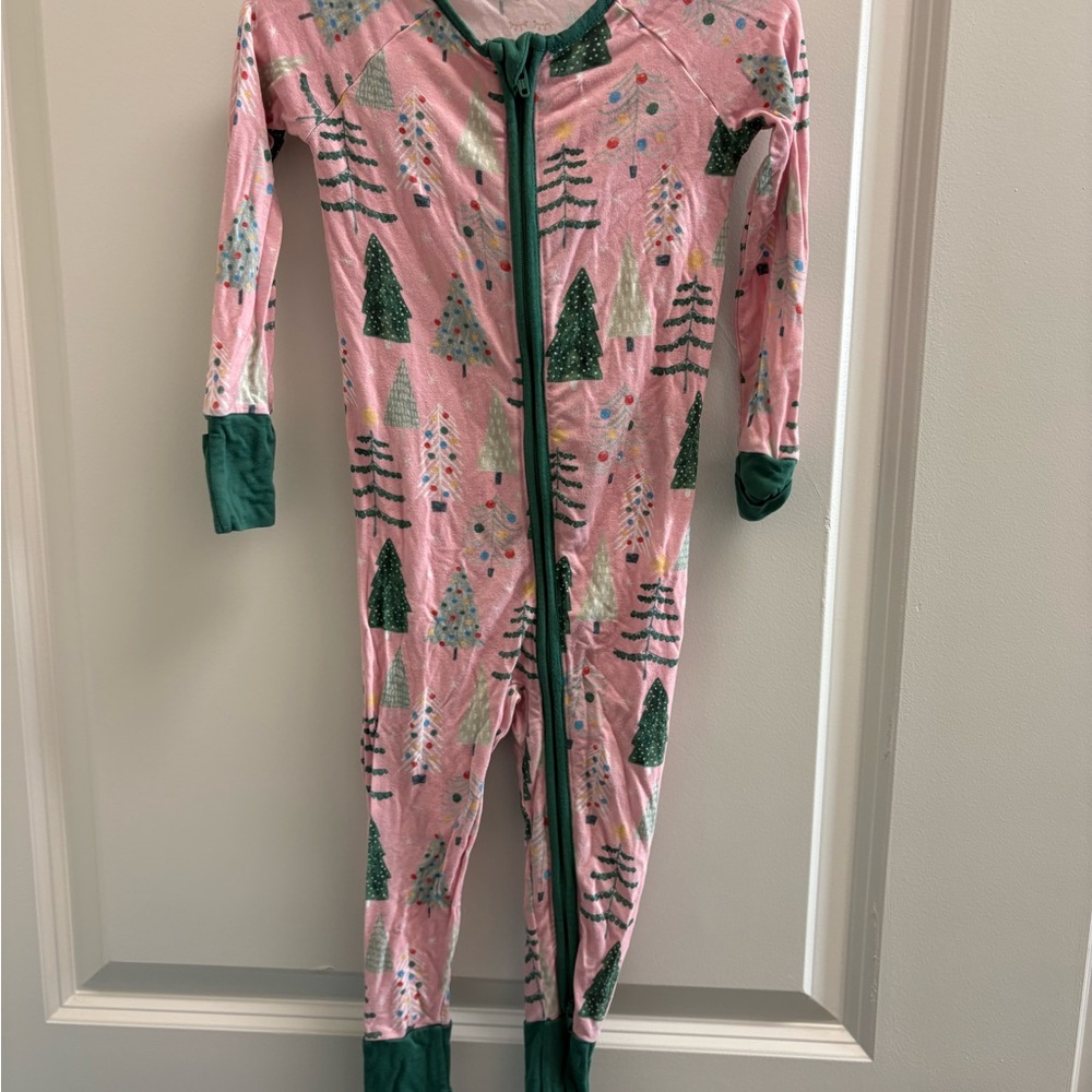 Little Sleepies Pink Christmas Trees Zippy